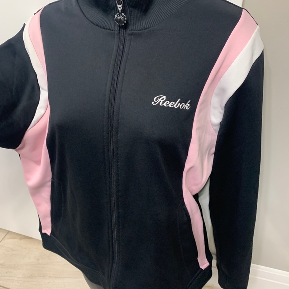 Large Reebok Black and Pink Track Jacket - Picture 6 of 8
